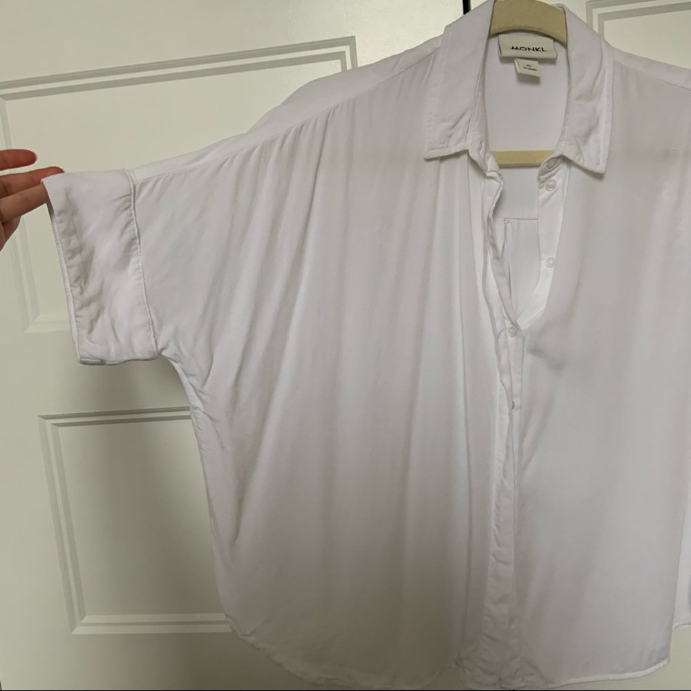 Monki oversized white viscose shirt - boxy fit - Picture 3 of 9